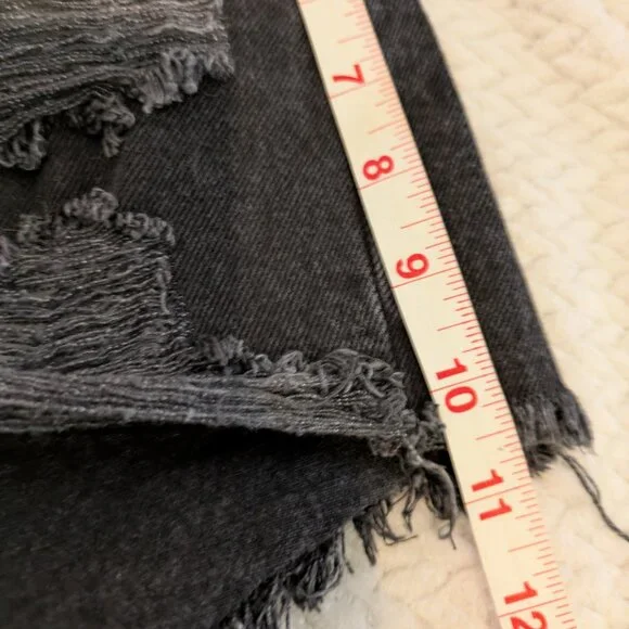 Levi's Premium 501 Cutoff Shorts XX Black Wash w/Button Fly & Blank Tab sz 26 - Picture 10 of 13